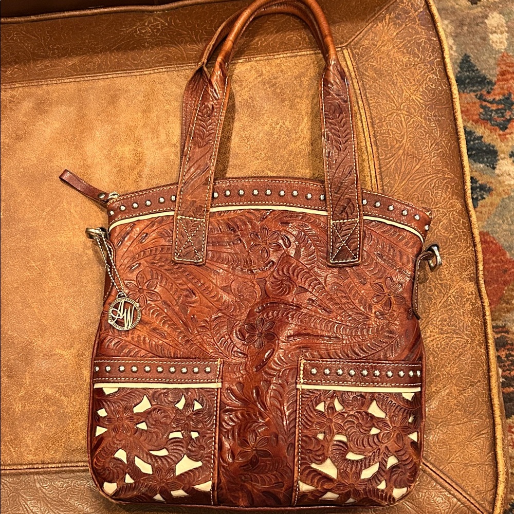 American West Brown and Cream Tote Bag